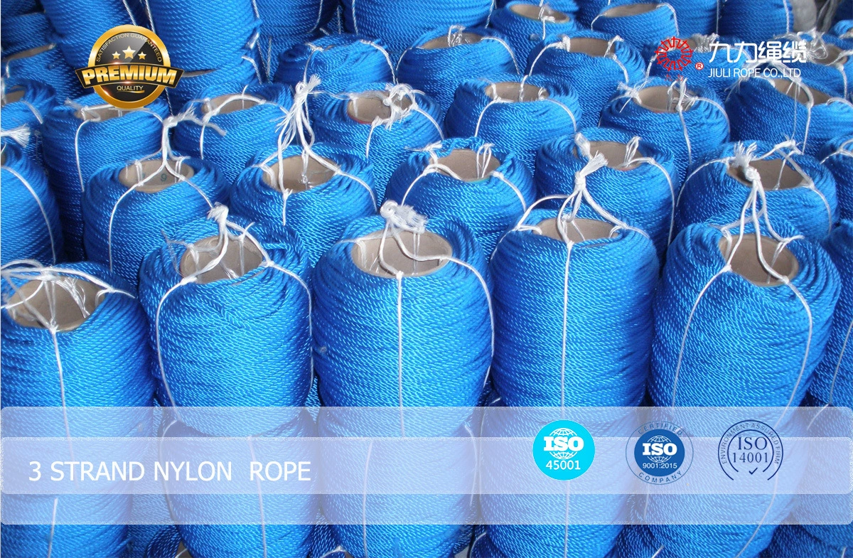 Трехжильный нейлоновый трос PA веревка полиамидная веревка нейлоновая веревка полипропиленовая веревка полиамид синий
