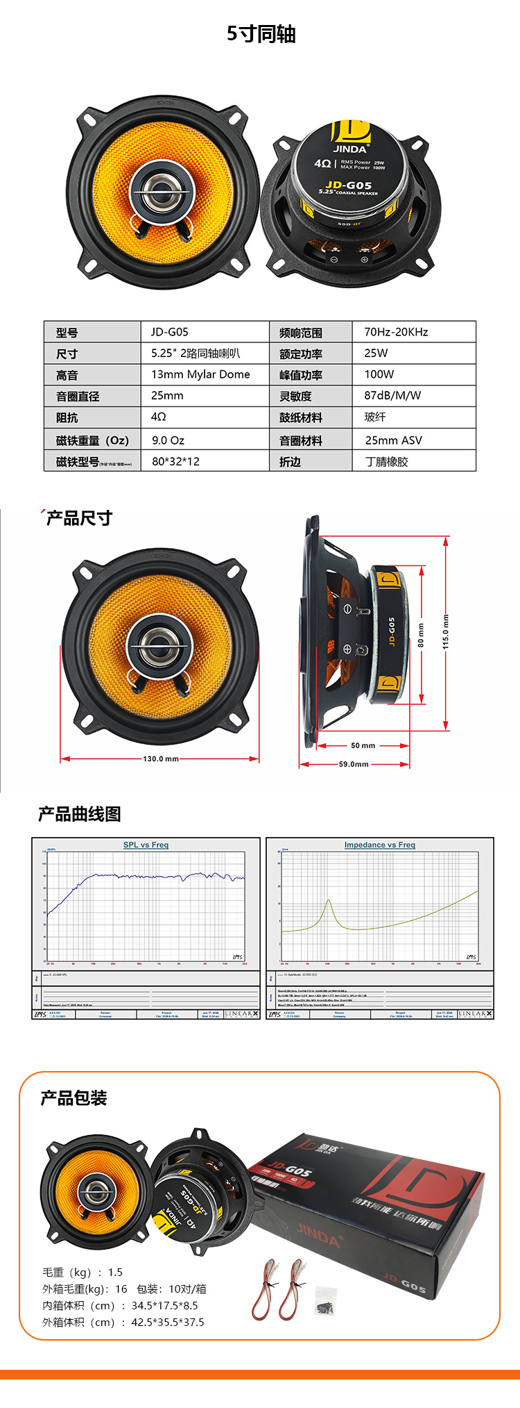 4-inch car audio speaker 5inch 6.5inch coaxial speaker for car audio modification and upgrade, specialized for four-door car speakers