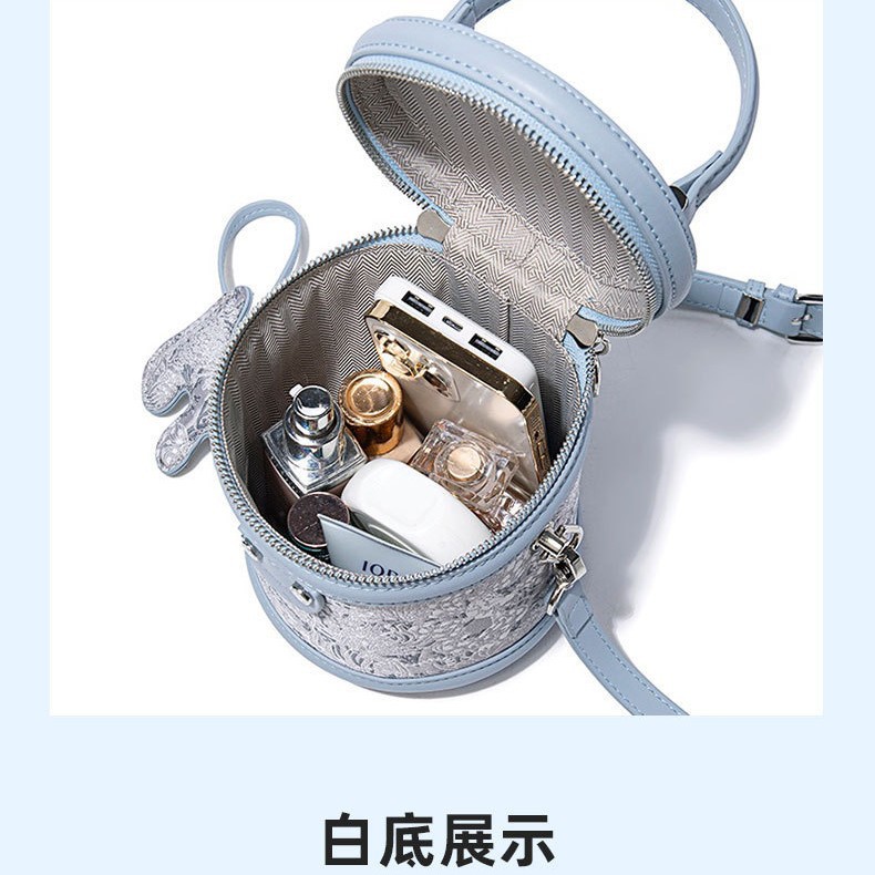 2025 nuevo bolso de cubo bordado de lujo ligero bolso de hombro portátil de viaje de todo fósforo para mujer bolso de mensajero portátil de gran capacidad