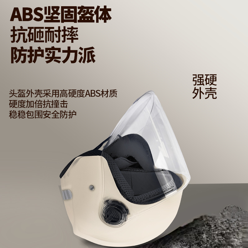 New National Standard Certified Electric Vehicle Helmet for Men and Women, Universal for All Seasons, Winter Cold-Proof and Warm Half-Helmet Solid Color Safety Helmet
