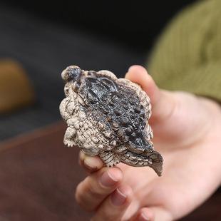 Yixing Zisha Tea Pet Crocodile Small Ornaments Simulation Financial Alligator Tea Ceremony Tea Set Accessories Tea Table Tea Playable