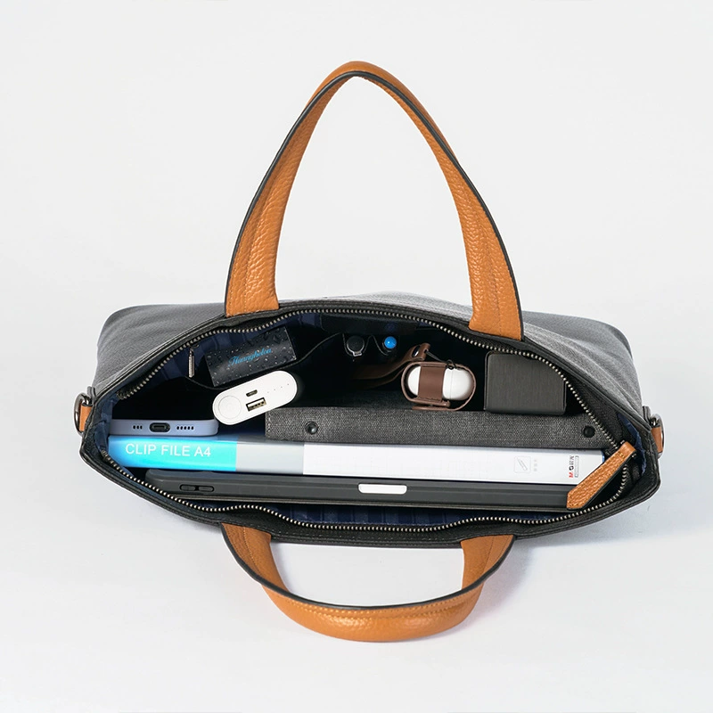 Bag, fashionable laptop for leisure, genuine leather, direct factory sales