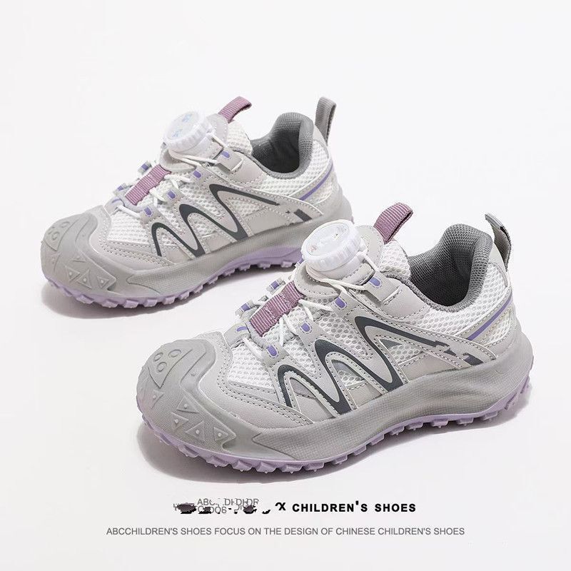 Children's Sports Shoes 2025 Spring & Fall New Boys' Hiking Shoes Swivel Buckle Non-Slip Wear-Resistant Girls' Dad Shoes Trendy