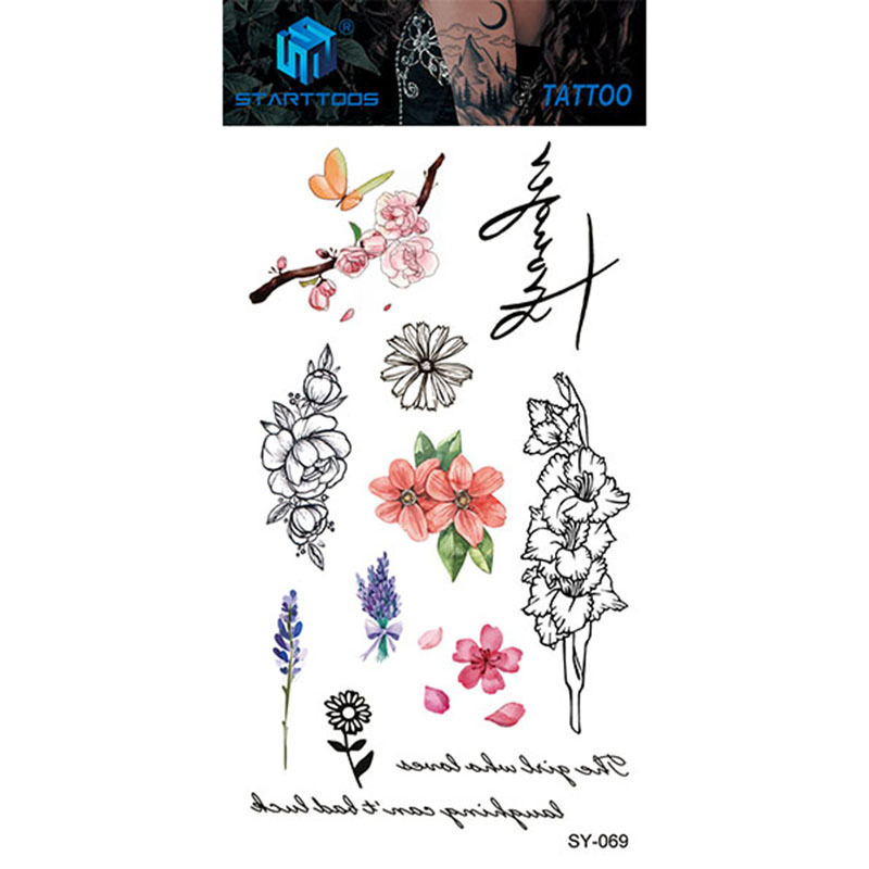 Spot mayorista transfronterizo dulce y simple viento tatuaje de dedo moda cool tatuaje desechable tendencia