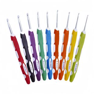 New Blue Silicone Crochet Full Set of Soft Handle Handmade DIY Wool Material Knitting Tools 2.0-6.0mm Wholesale