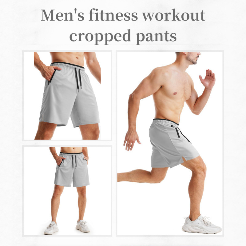Cross-border Amazon Men's Outdoor Quick-drying Running Pants with Zipper Pocket Cross-border Amazon Men's Outdoor Quick-drying Running Pants with Zipper Pocket
