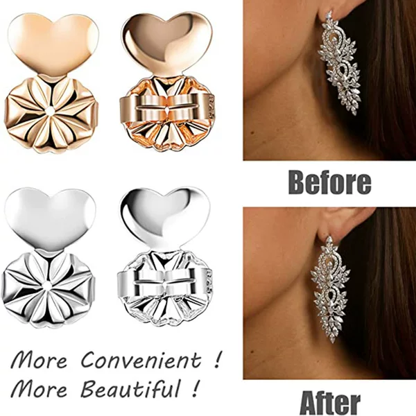 Copper earring auxiliary device European and American New TV heart-shaped earplug earplug earring Buckle Lifter