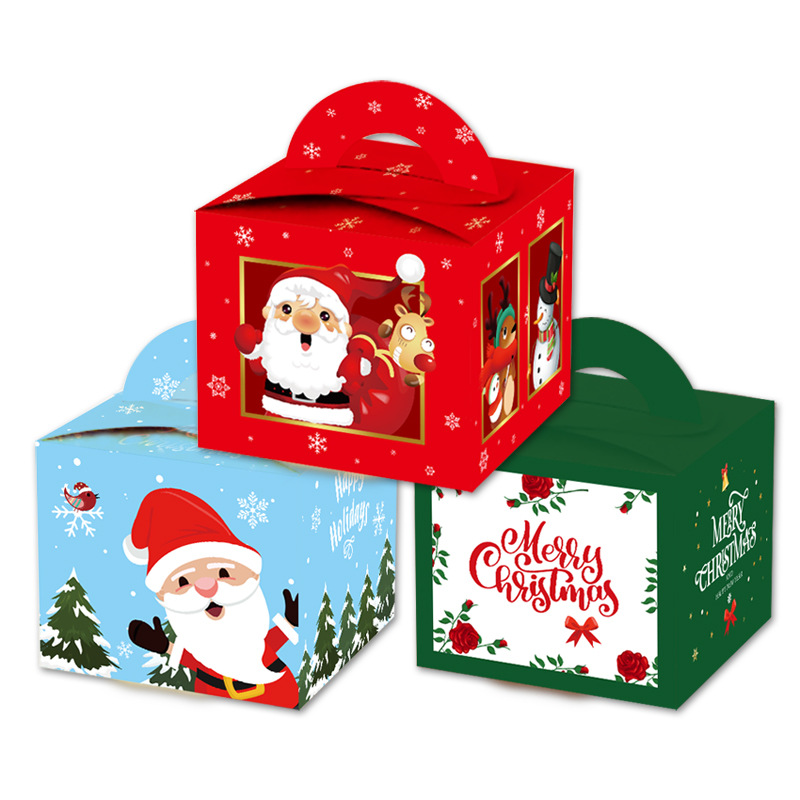 圣诞节苹果糖果礼物盒婚庆喜糖盒包装礼品DIY牛皮纸盒