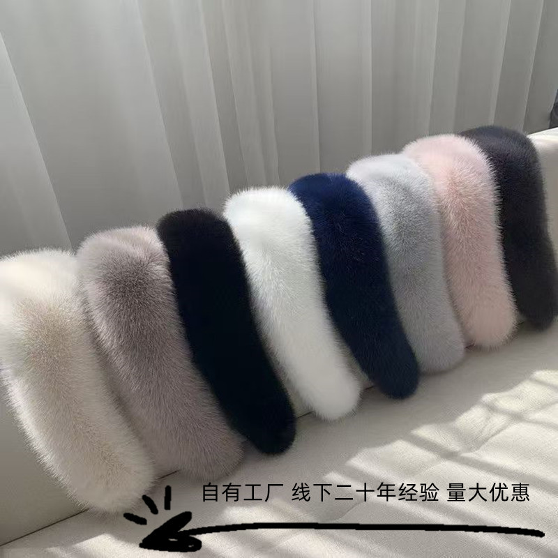 高品质仿真环保毛仿狐狸毛领子加厚保暖棉服派克服羽绒服毛领通用