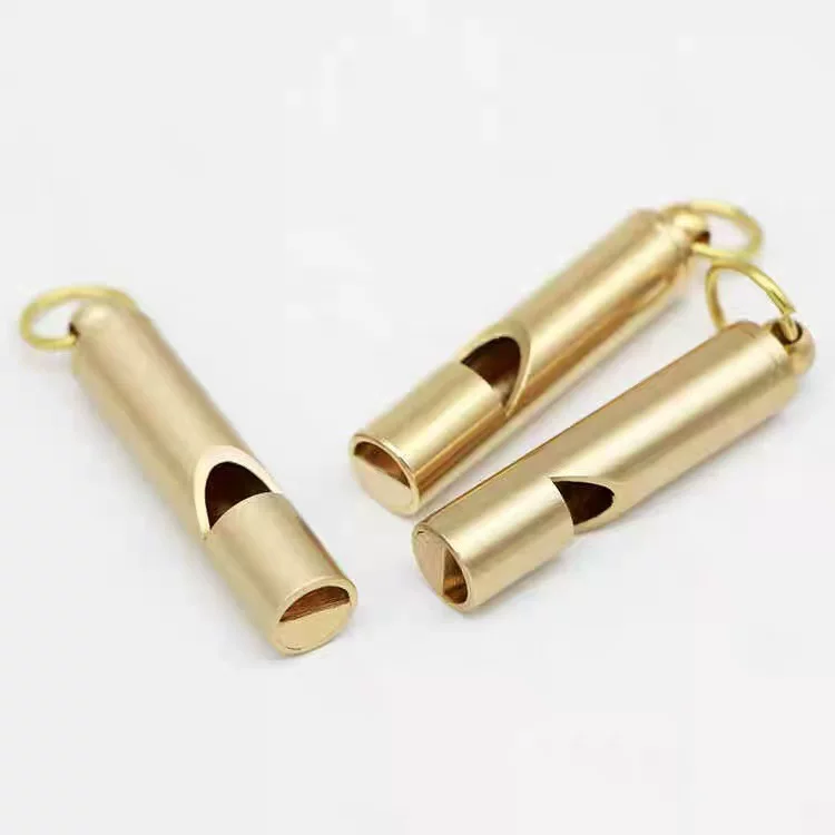 Brass whistle, copper travel matte keychain for training