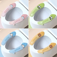 アニメかわいいEVA防水トイレマットトイレ粘着式トイレ便座四季通用無料トイレシール