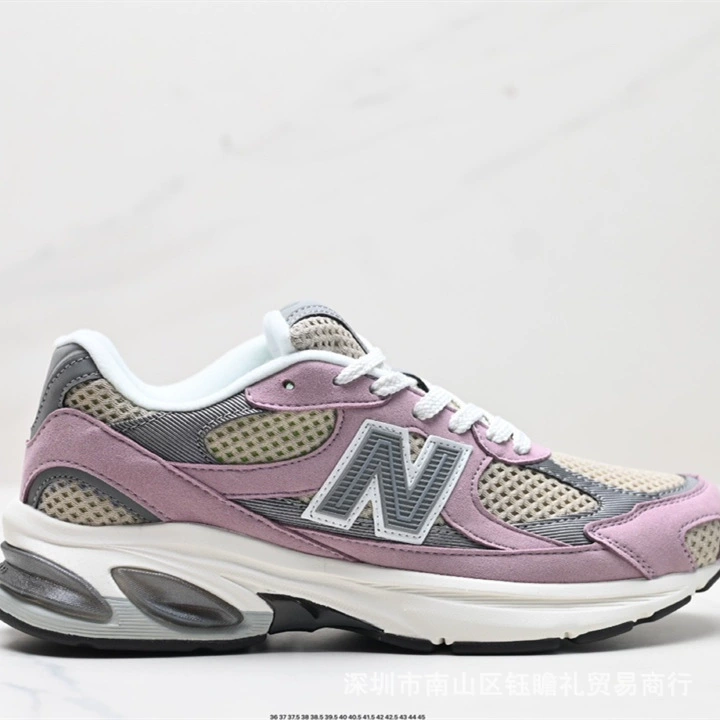 Putian New Bellen NB2010 юань предок серо-розовые ретро "дедовские" сетчатые беговые повседневные спортивные кроссовки m2010