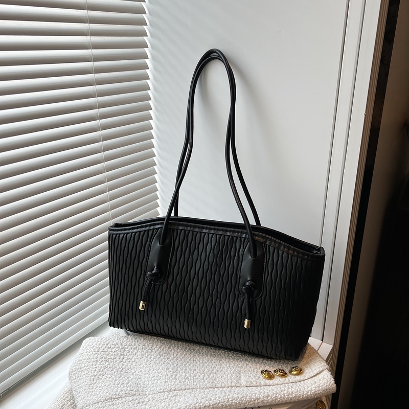 Nicho Zhong estriado bolso de hombro único para mujeres otoño invierno 2025 nuevo bolso de mujer de viaje universal bolso de mano