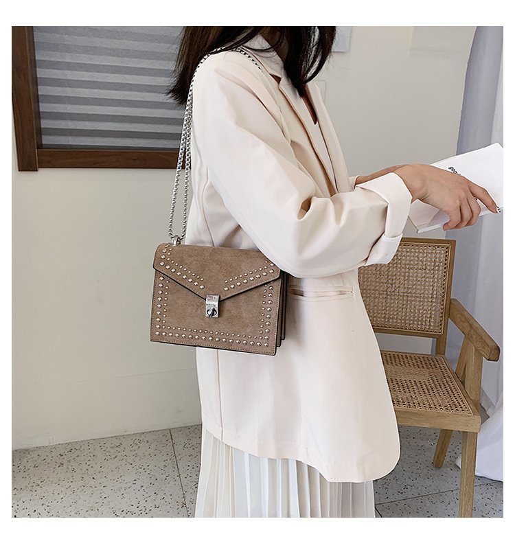 Trendy Rivet Shoulder Bag