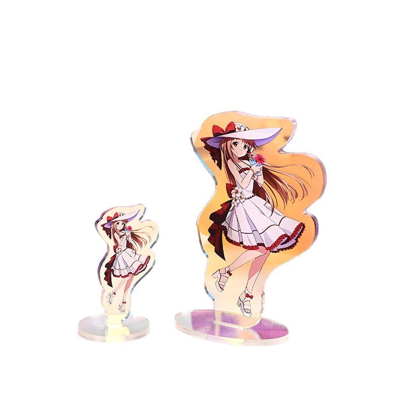 アクリルスタンドカスタマイズされた二次元アニメーション周辺機器カラフルなレーザーキャラクタークリエイティブ透明カードデスクトップ装飾品|undefined