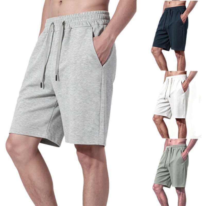 Summer Cotton Mid-Length Pants Versatile Casual Sports Shorts with Drawstring Elastic Waist for Daily Commuting Loose Shorts for Men Summer Cotton Mid-Length Pants Versatile Casual Sports Shorts with Drawstring Elastic Waist for Daily Commuting Loose Shorts for Men