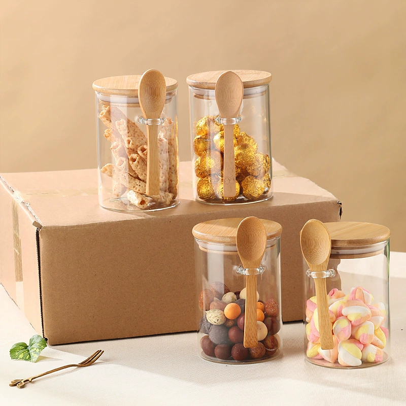 Glass set sealed, spoon, storage system for home use, wholesale