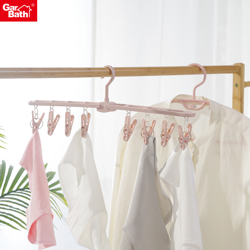 Folding clothes rack large size windproof bed sheet fixing clip strong double-layer plastic clip multi-functional rotating clothes clip