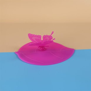 110mm Silicone Cup Cover Leaves Thin Butterfly Cartoon Cute Silicone Cover Universal Cup Cover Soft Cover Dustproof