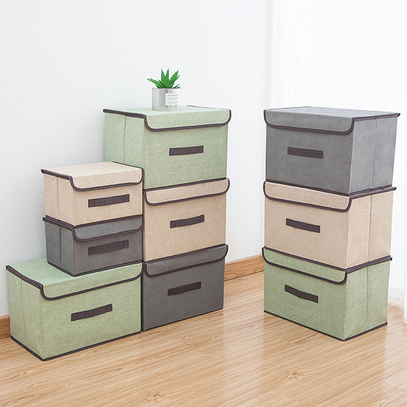 Caja de almacenamiento de ropa plegable a prueba de polvo, caja de almacenamiento de juguetes, armario, caja de almacenamiento grande con cubierta