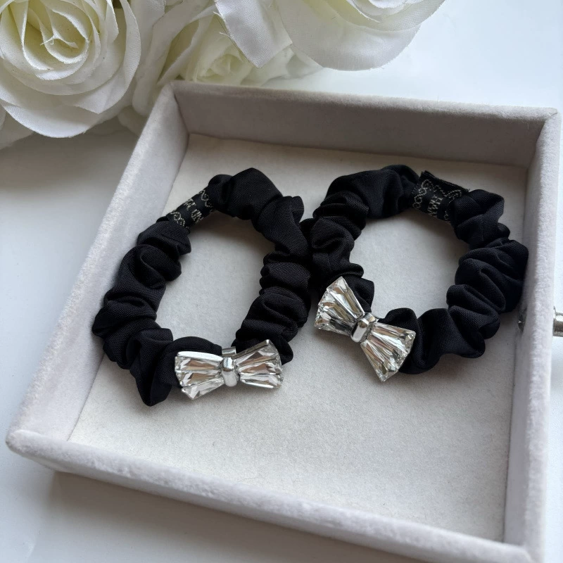 Корейский элегантный бантик с цирконием и бриллиантами, элегантная девушка, простой шарик, веревка для волос, хвост, резинка для волос, резинка для волос