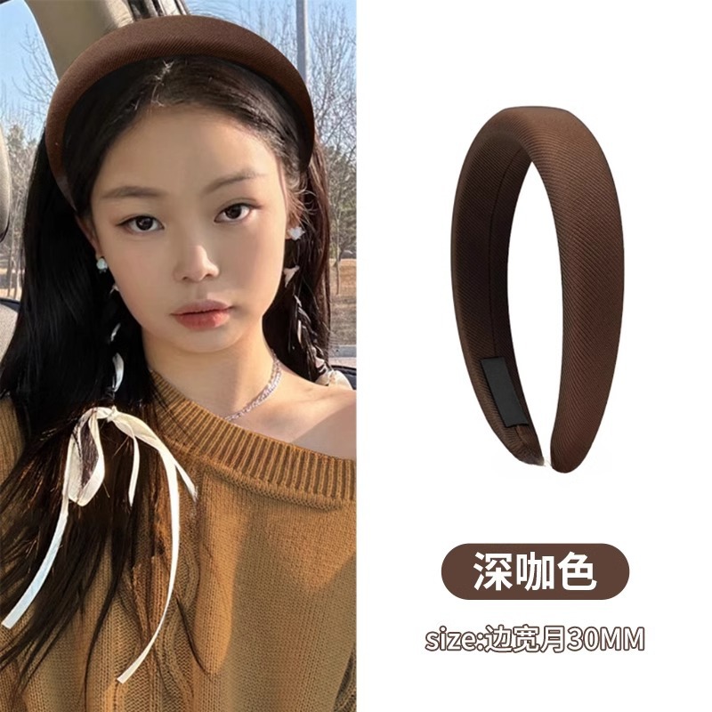 Niños cráneo alto bandas de cabello niñas 2025 nuevo estilo de alto nivel de sensación bandas de cabello bandas de cabello lavar la cara pinzas de cabello toque de cabello otoño invierno