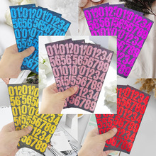 1英寸高,磨砂闪亮数字小贴纸,教室装饰家庭生日聚会邮箱分类标签