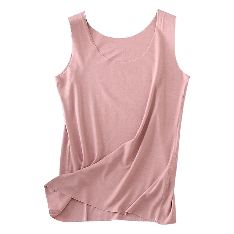 Women's Large Size Seamless Base Vest Modal Plus Weight Plus Size Summer Random Sleeveless Base Shirt for Chubby Girls