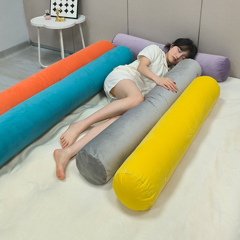 Sleeping on the Bed with Legs Folded, Long Round Candy Pillow, Cylindrical Waist Pillow, Cylindrical Pillowcase for Pregnant Women Without Core