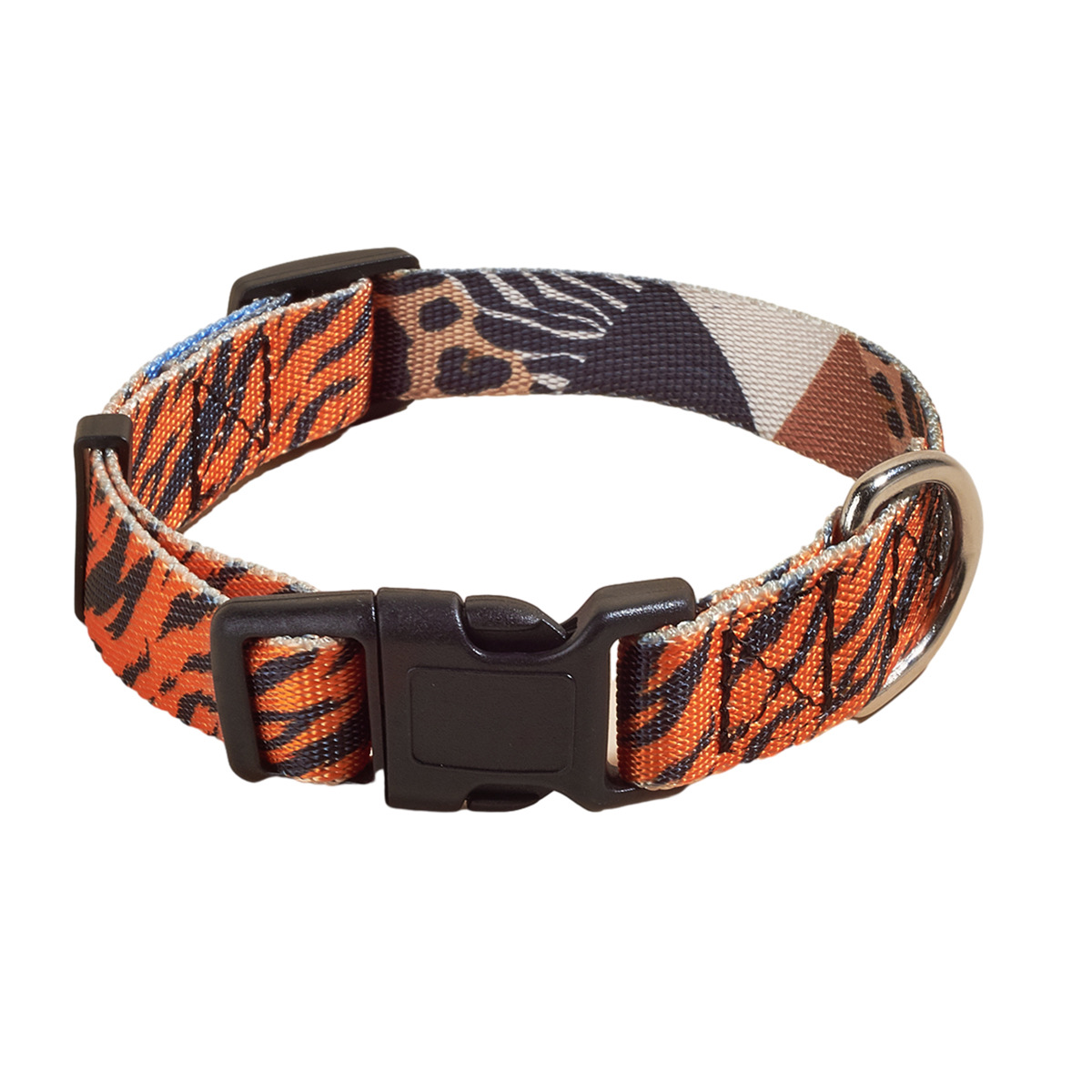 호랑이 무늬 열전사 개 목걸이