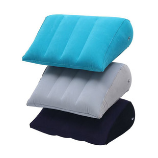 Triangular Pad Pvc Flocking Inflatable Triangular Pad Portable Outdoor Travel Waist Pillow Cushion Lunch Break Sleeping Pillow