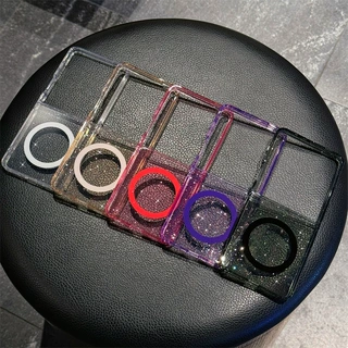 适用三星手机壳zflip7折叠屏翻盖磁吸壳zfip8代透明闪粉亚马逊