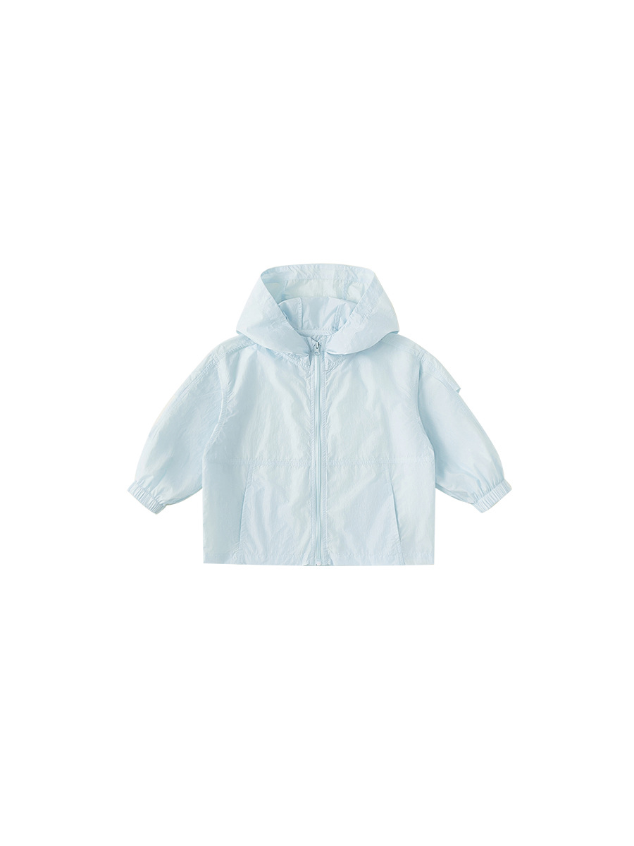 Youbao ropa para niños tops de protección solar para niños verano nuevo estilo para niños sombreado al aire libre color sólido chaqueta de protección solar con capucha