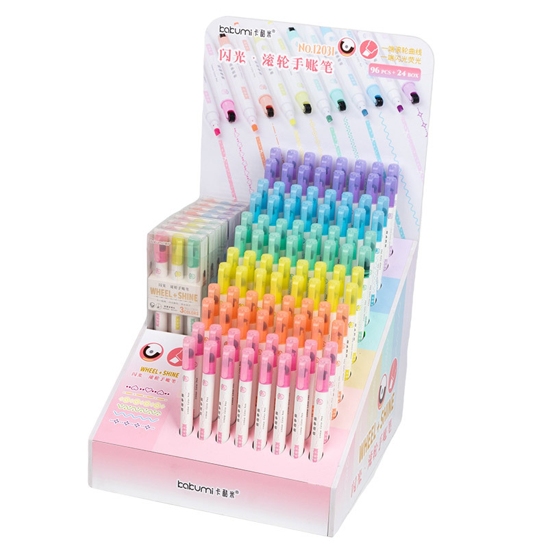 Resaltador titular estudiante diario pluma serie marcado pluma Bloqueo de color sin bloqueo palabras macaron color resaltador traje