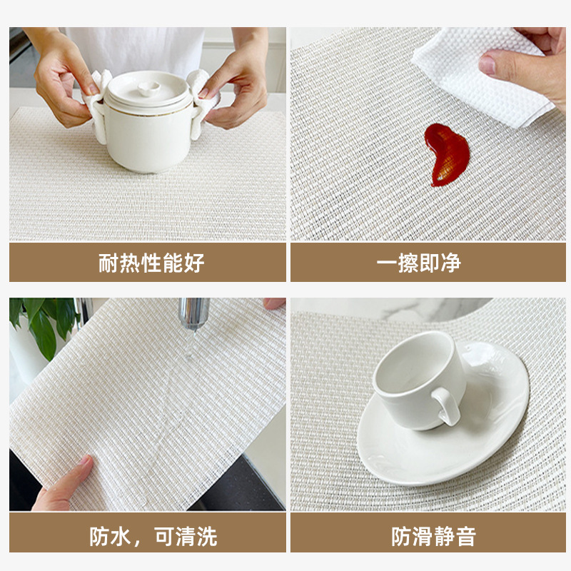 テスリン製プレースマット、シンプルなテーブルマット、コースター、家庭用、ホテル用食器、キッチン用、高級感のある断熱マット、卸売|undefined