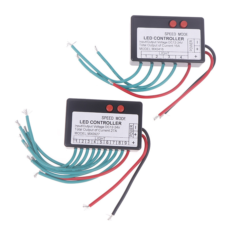controlador de caja de luz de derivación LED flujo de salto explosión de agua flash caballo de carreras signo de luz palabra luz 12v24v interruptor