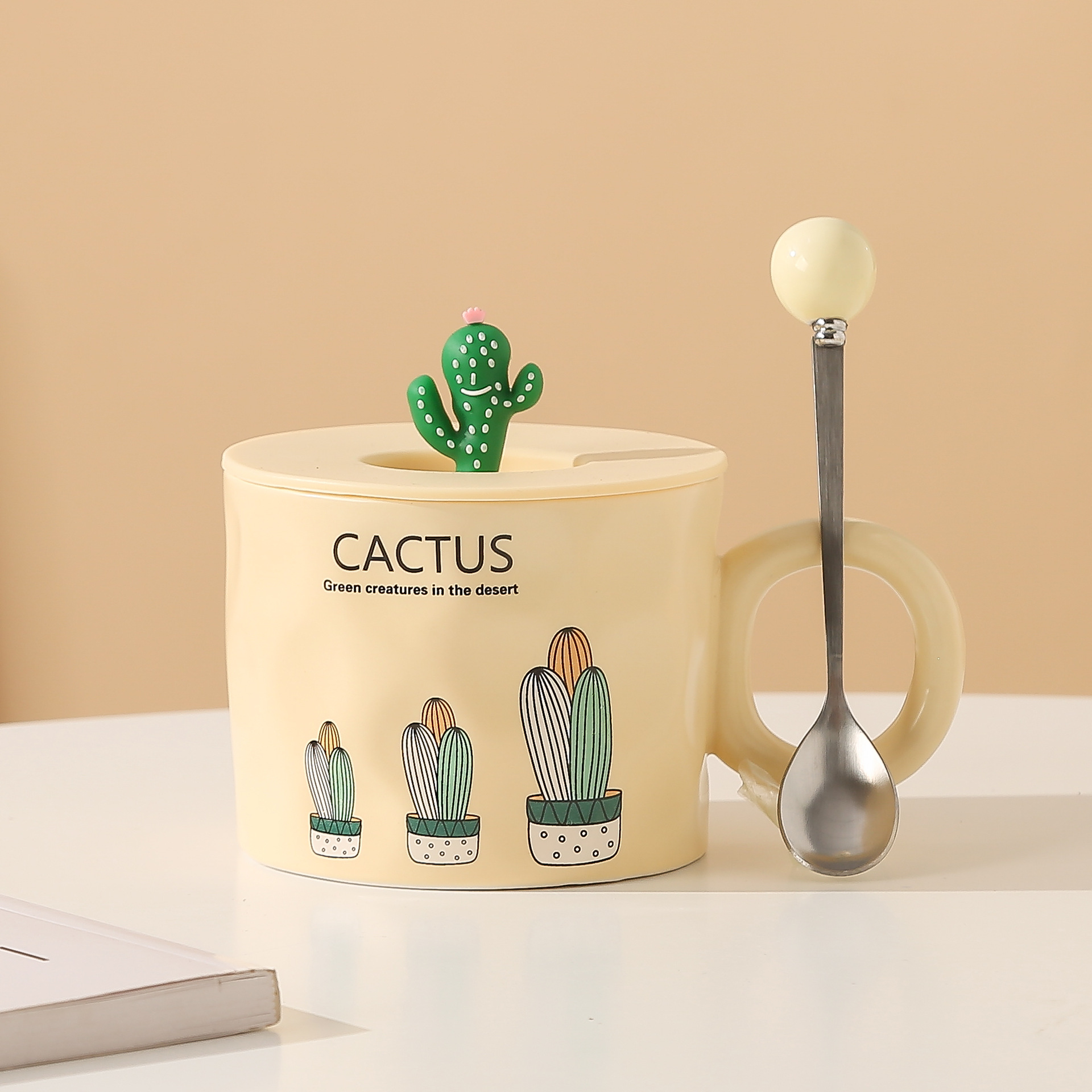 Lindo Pastoral Cactus Letra Gel De Sílice Cerámica Vasos 1 Pieza display picture 1