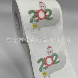 厂家直销圣诞树装饰品面罩幸存者防疫装饰圣诞装饰印花卫生纸卷