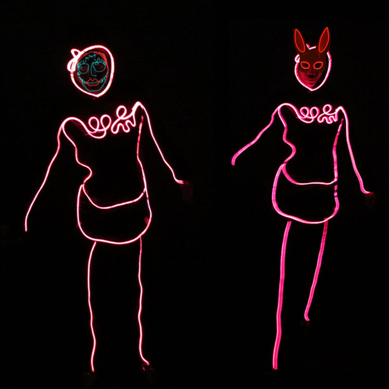 Escenario LED luminoso IT joven mujer fluorescente rendimiento ropa de luz nocturna programa de la escuela de la fiesta espectáculo lámpara accesorios