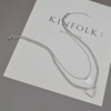 Tide, necklace stainless steel, trend accessory, chain for key bag , decorations, 2021 years, simple and elegant design