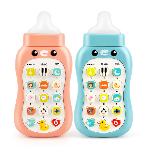 Children's toy mobile phone early education can chew bottle baby bilingual early education music puzzle simulation smart phone