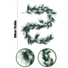 仿真藤条1.8米塑料松柏藤条绿色婚庆圣诞节日装饰松针假植物挂壁