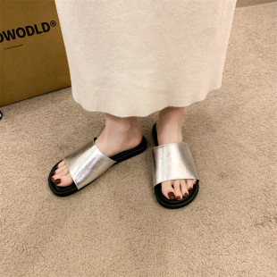 35-42 Size Fashion Joker Niche Design Sense Women's 2025 Summer New Casual Flat Slippers for Women