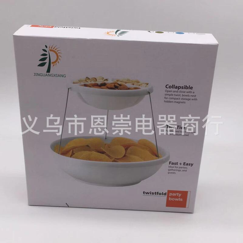 Telescopic two-layer folding bowl factory direct large quantity discount