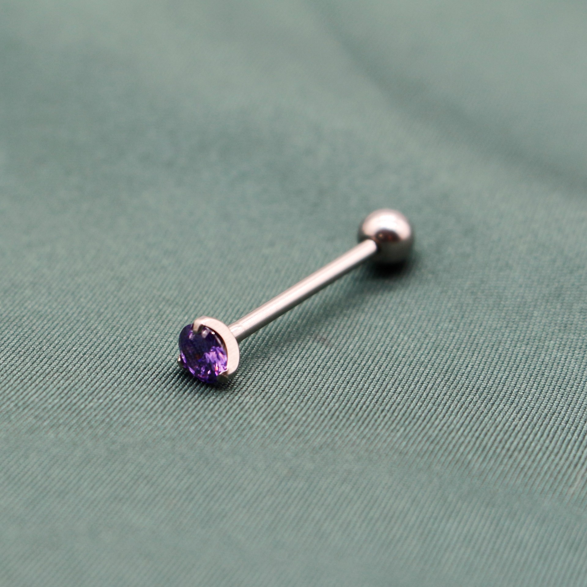 G23 Titanium Claw Zircon Tongue Nail Ear Bone Nail 14g Inner Thread Straight Rod Ear Stud Titanium Alloy Body Piercing Jewelry detail image 22