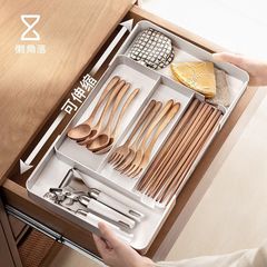 引き出し収納ボックス家庭用キッチン格納式食器箸ディバイダーボックス多機能コンパートメントオーガナイザーボックス