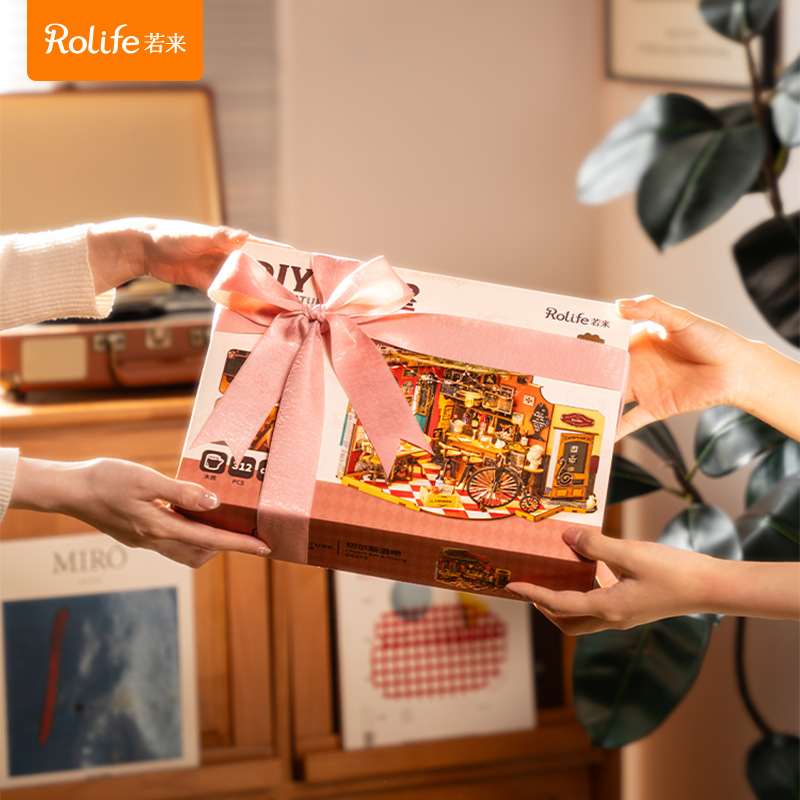 Rollife Ruolai briy chow nuevo producto Chells bar bloques de construcción en miniatura modelo casa juguete regalo mujer