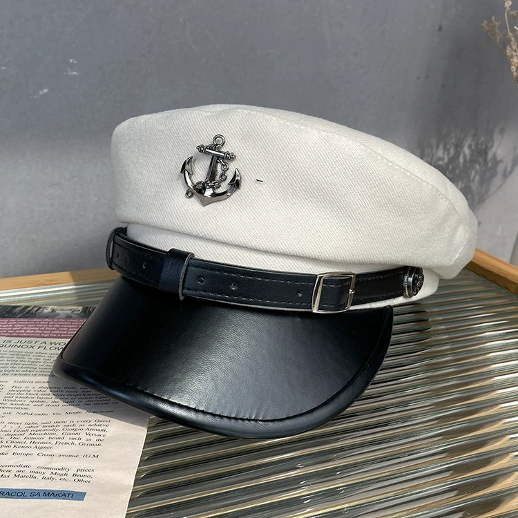Японская ретро полиуретановая синия кепка в стиле панк