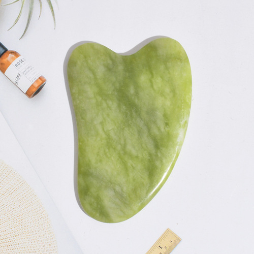 New Elegant Green Phoenix Jade Gua Sha Massage Board, Facial Care Xiuyan Jade Gua Sha Board, Factory Wholesale