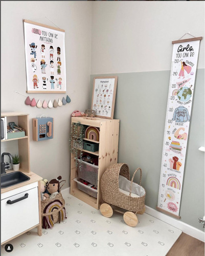 ins children's height measurement hanging painting Nordic style animal forest decoration hanging painting movable children's clothing store wallpaper